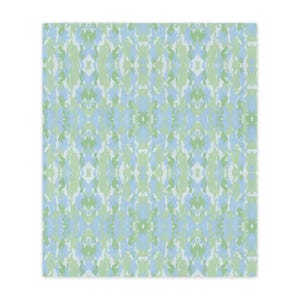 Green and Blue Minky Blanket | Dorm Decor for College Girls | Gift for College Girls | Bedroom Decor