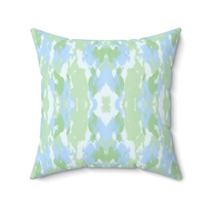 Blue and Green Abstract Pillow | Dorm Decor for College Girls | Home and Apartment Decor | Throw Pillows for Couch