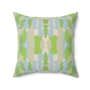 Blue and Green Abstract Pillow | Dorm Decor for College Girls | Home and Apartment Decor | Throw Pillows for Couch