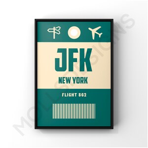 Preppy Boarding Pass Travel Wall Art Pack (Digital Download), Preppy Wall Art, Room Decor, Poster Print, Prints, Preppy, Wall Art image 4