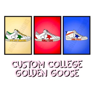CUSTOM College Golden Goose Wall Art Design (Digital Download), Preppy Wall Art, Room Decor, Poster Print, Prints, Preppy, Wall Art