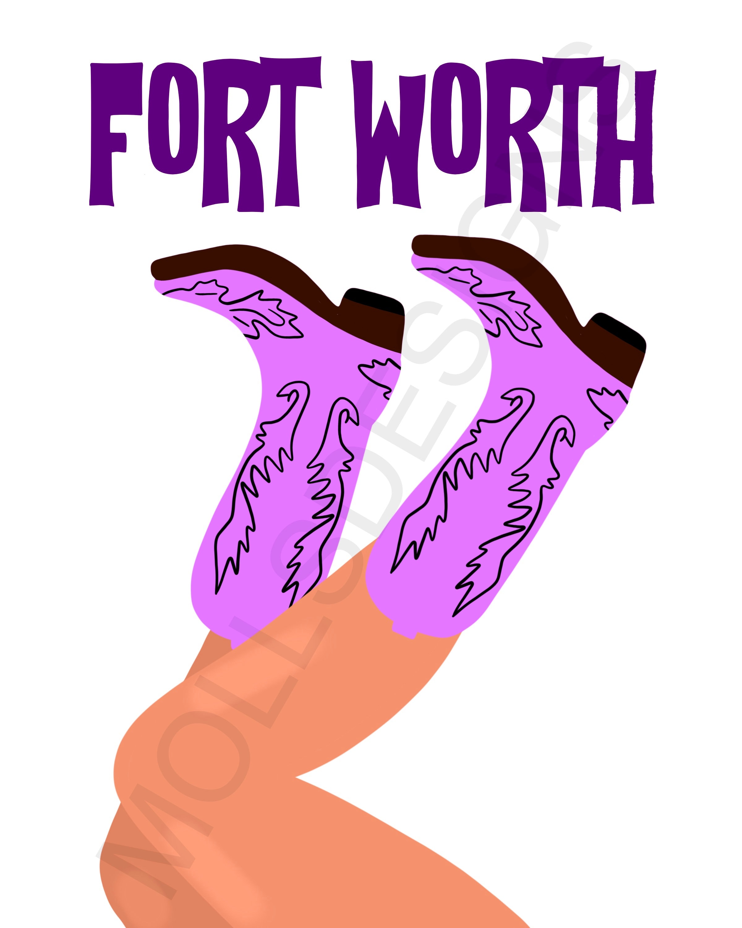 CUSTOM Preppy Location Cowboy Boots Wall Art Design Digital Etsy Il Fhpy 