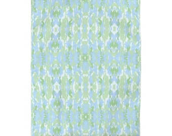 Green and Blue Microfiber Duvet Cover | Dorm Decor for College Girls | Gift for College Girls | Bedroom Decor