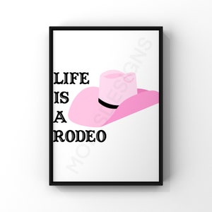 Sztuka ścienna Preppy Life Is a Rodeo (pobieranie cyfrowe), sztuka na wózek barowy, sztuka ścienna Preppy, wydruk plakatu, wydruki, Preppy, sztuka ścienna