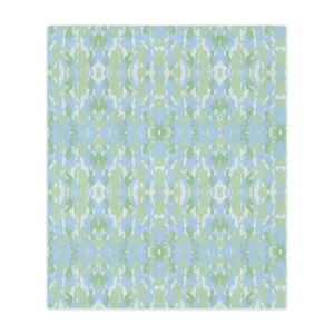 Green and Blue Minky Blanket | Dorm Decor for College Girls | Gift for College Girls | Bedroom Decor