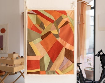 Vitrail Art Quilt no.2 - Natural Dyed Wall Hanging