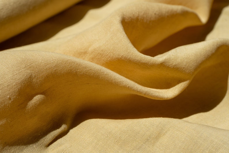 Natural Dyed Linen LEMON image 1