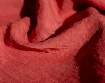 Natural Dyed Linen CHERRY