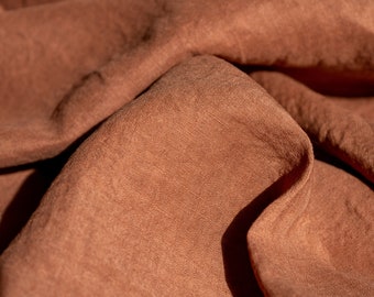 Natural Dyed Linen CHOCOLATE
