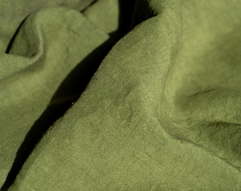 Natural Dyed Linen OLIVE