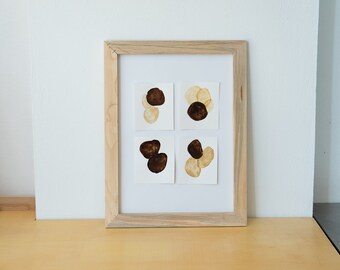 Walnut and Pomegranate Pigment Abstract Artwork <art w/NATURAL INKS>