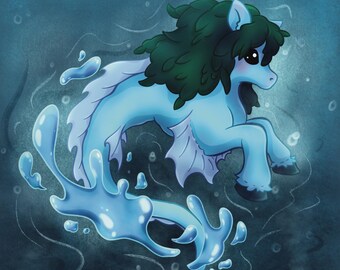 Waterhorse/Kelpie/Art/Print/Art Print/8"x10" Print/Folklore