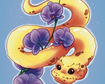 Snake/Art Print/Snake/Reptile/Art/8x10 print