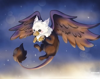 Griffon/Art/Print/Art Print/Mythical/Fantasy/8x10 Print