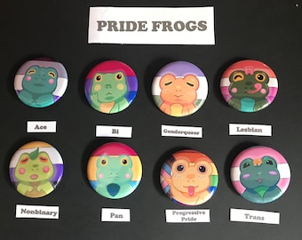 Pride Frog Button Set/Frogs/Pride