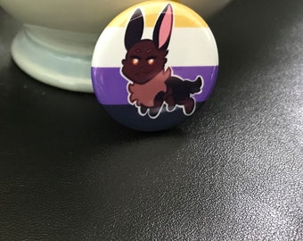 Pride Bunny Nonbinary Button