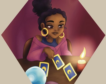 Adivino/Tarot/Arte/Impresiones/Impresiones artísticas/Adivino/Arte digital/Arte divertido/Impresiones de 8 x 10