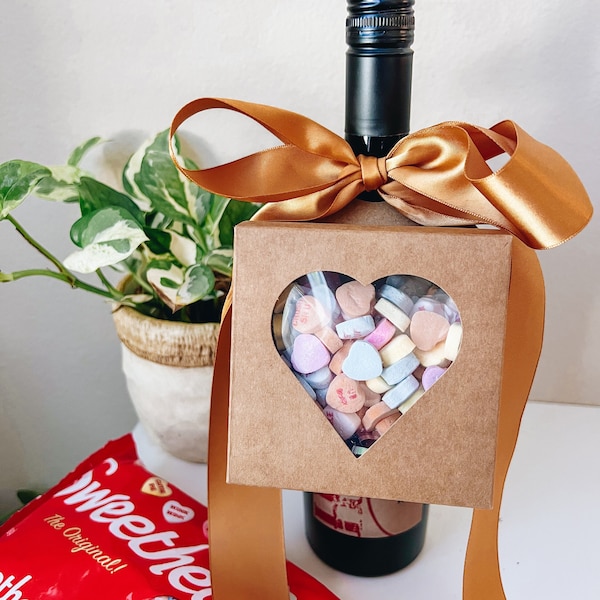 Heart Shaped Gift Tag Bottle Box • XLarge