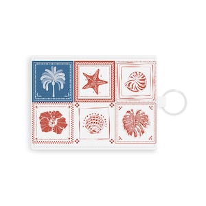 Coastal Americana USA Flagge Saffiano Leder Kartenhalter