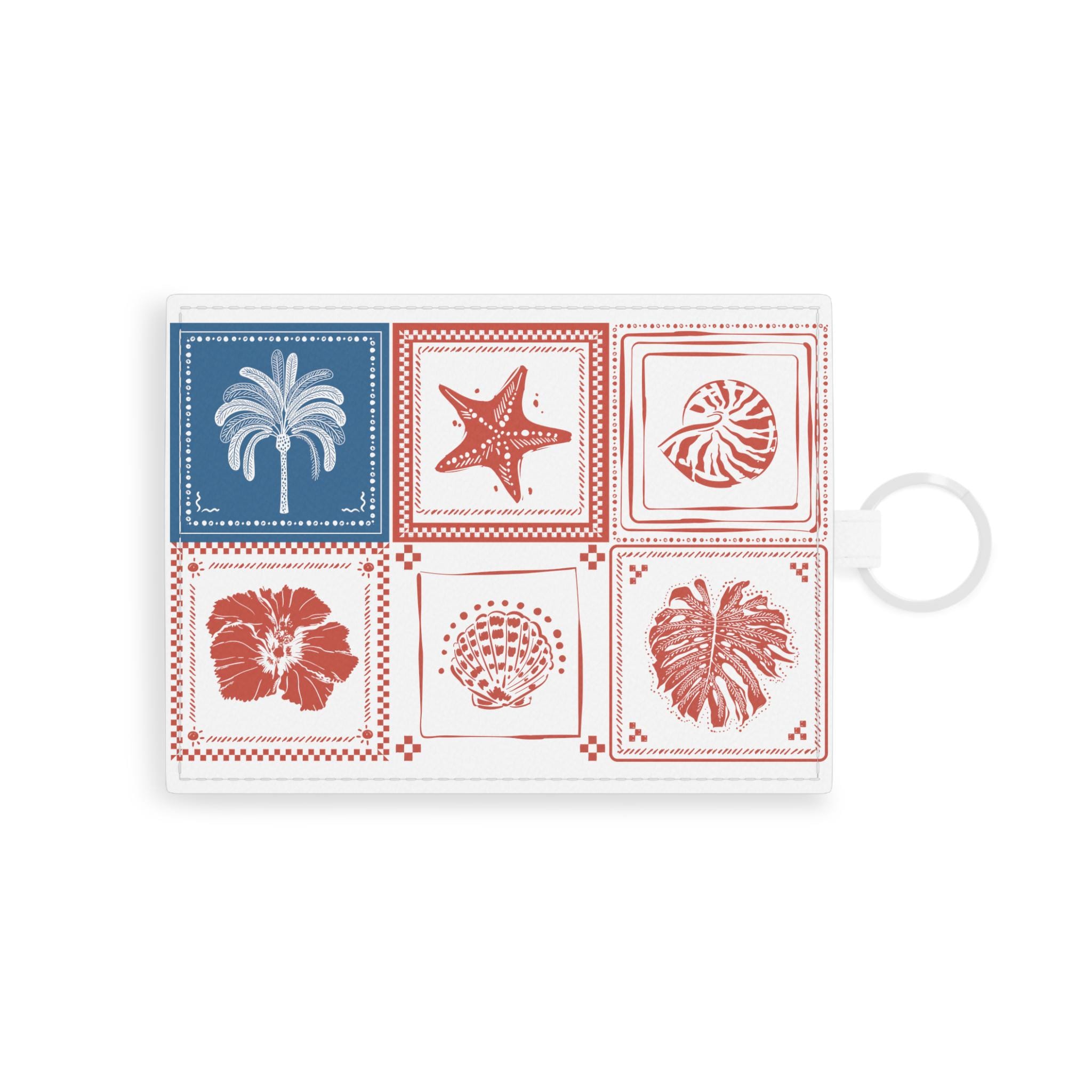 Coastal Americana USA Flag Saffiano Leather Card Holder