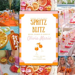 Aperol Spritz und Blitz Party Einladungs-Vorlagen-Pack
