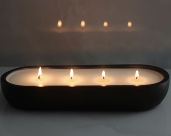 dough bowl shape soy candle with 4 wicks long lasting handmade