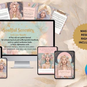 Mindset & Wellness Bundle - Master Resell Rights - Holistic Life Coach Templates - Wellbeing Resources Plr Mrr -self care - canva template -