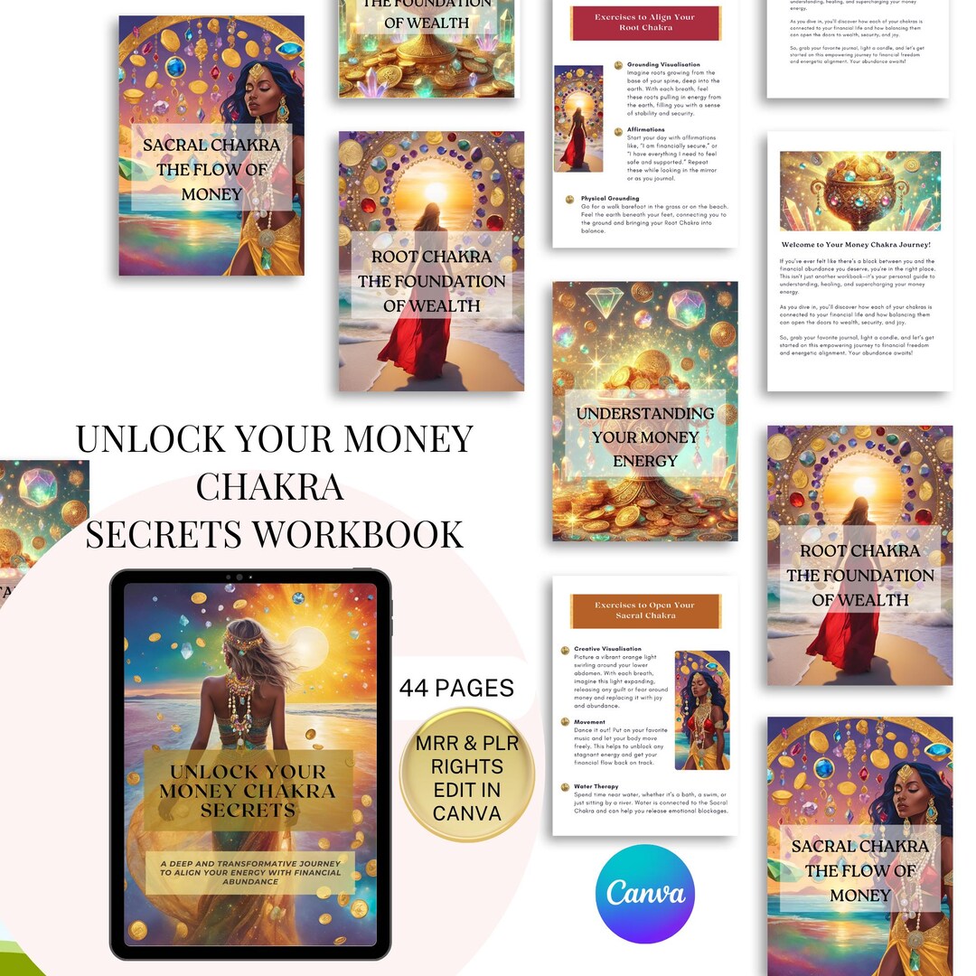 Chakra Healing Workbook Mindset & Wellness Bundle Master Resell Rights ...