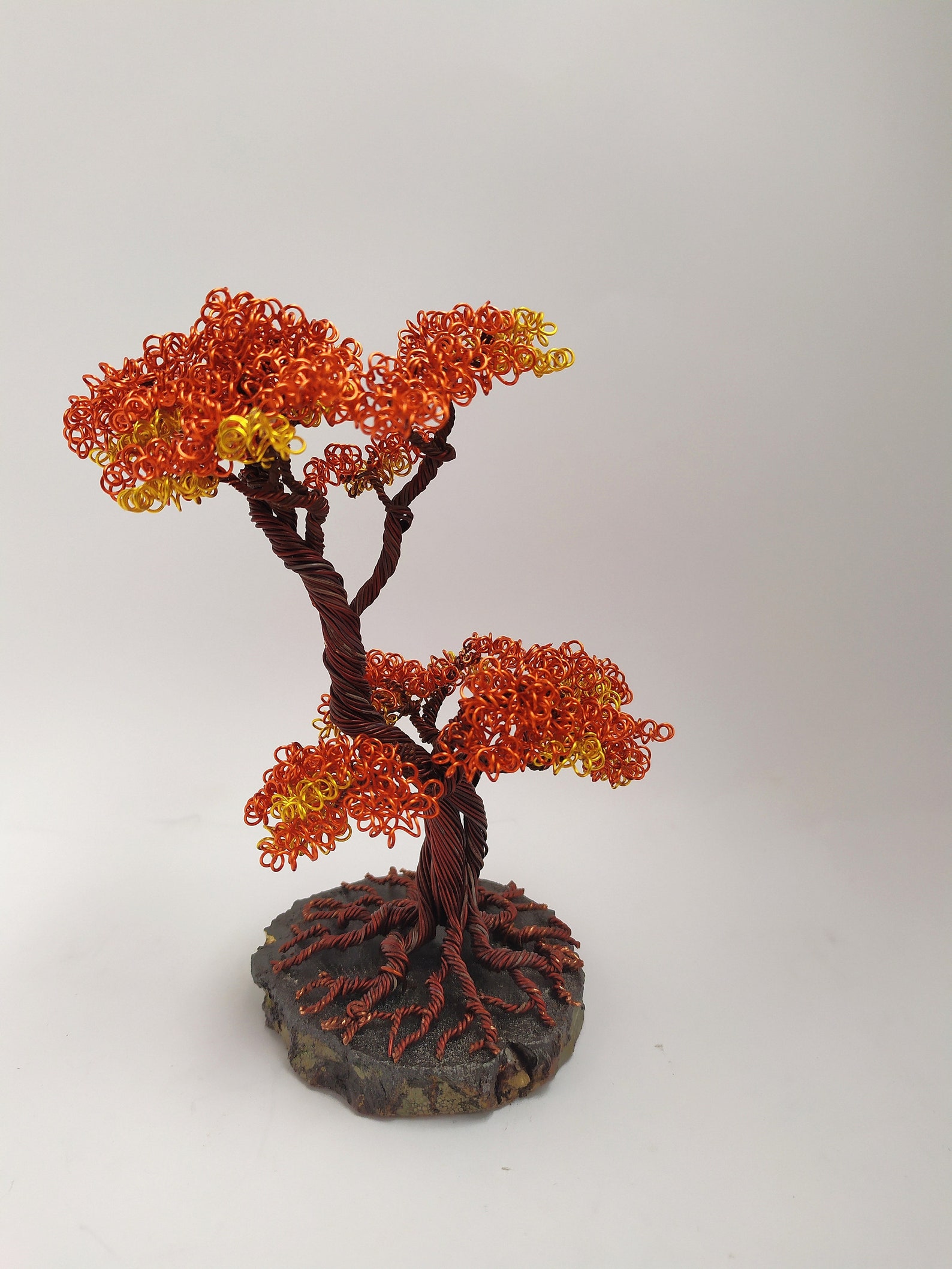 Handgefertigter Bicolor Draht Bonsai Baum Etsy