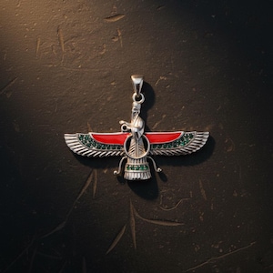 Ahura Mazda Halskette aus Sterlingsilber: Schmuck mit altpersischem Symbol