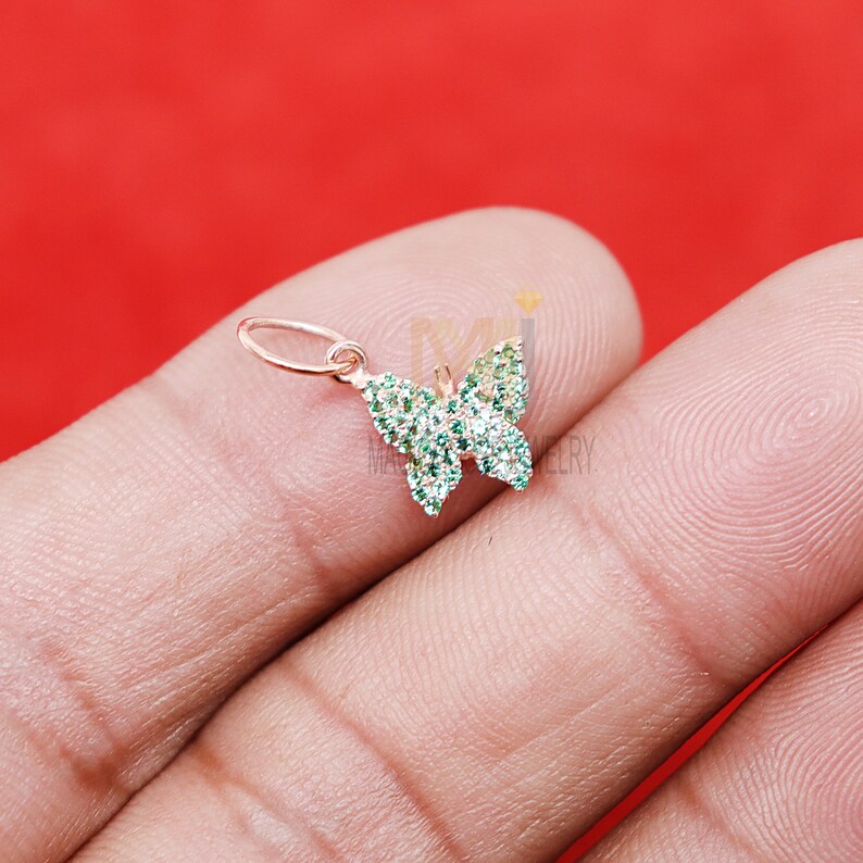 14k Gold Butterfly Pendant Charm, 14k Gold Charms Necklace, Tiny Butterfly Charms, 14k Gold Butterfly Charms, Gold shops Charms Pendant