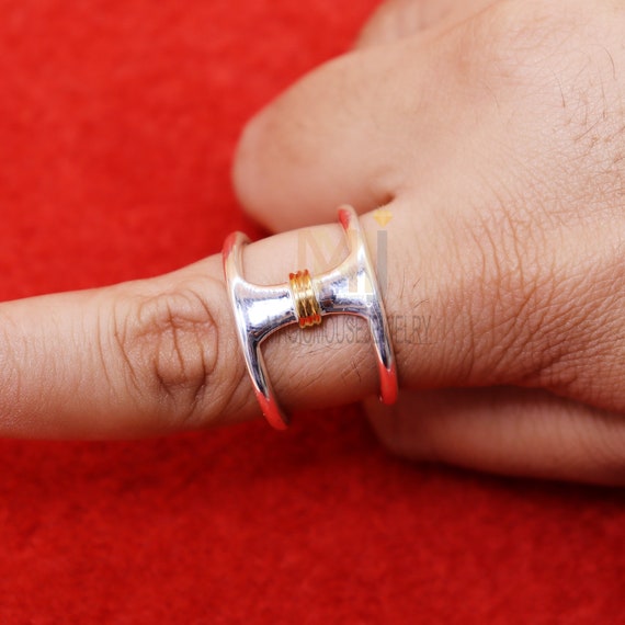 925 Silver Connector Ring Interlocking Ring Connector Ring Etsy