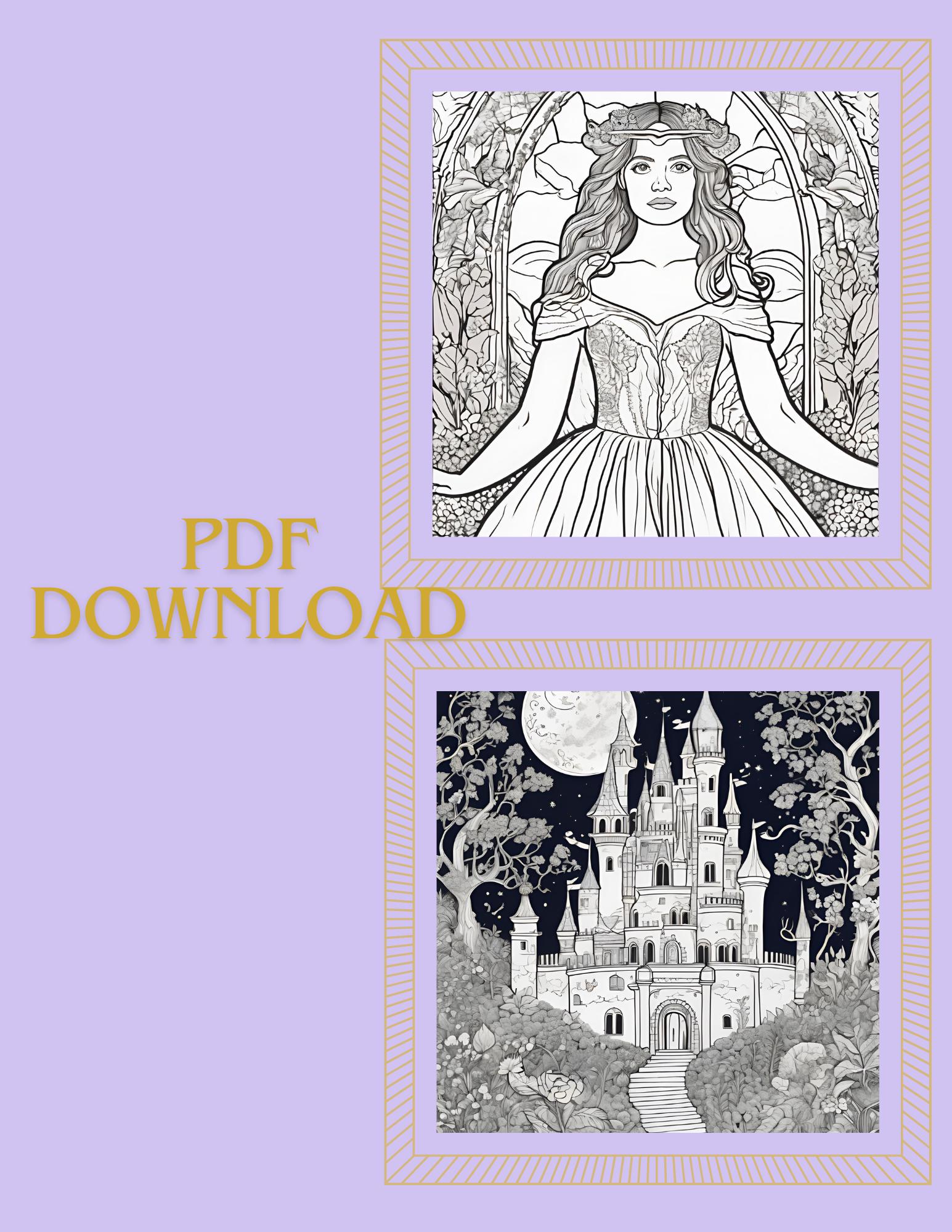 Enchanted Coloring Book Instant Download - Etsy