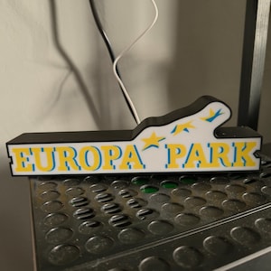 Europa Park Rollercoaster Logo inspirierte Schreibtischlampe Wandleuchte