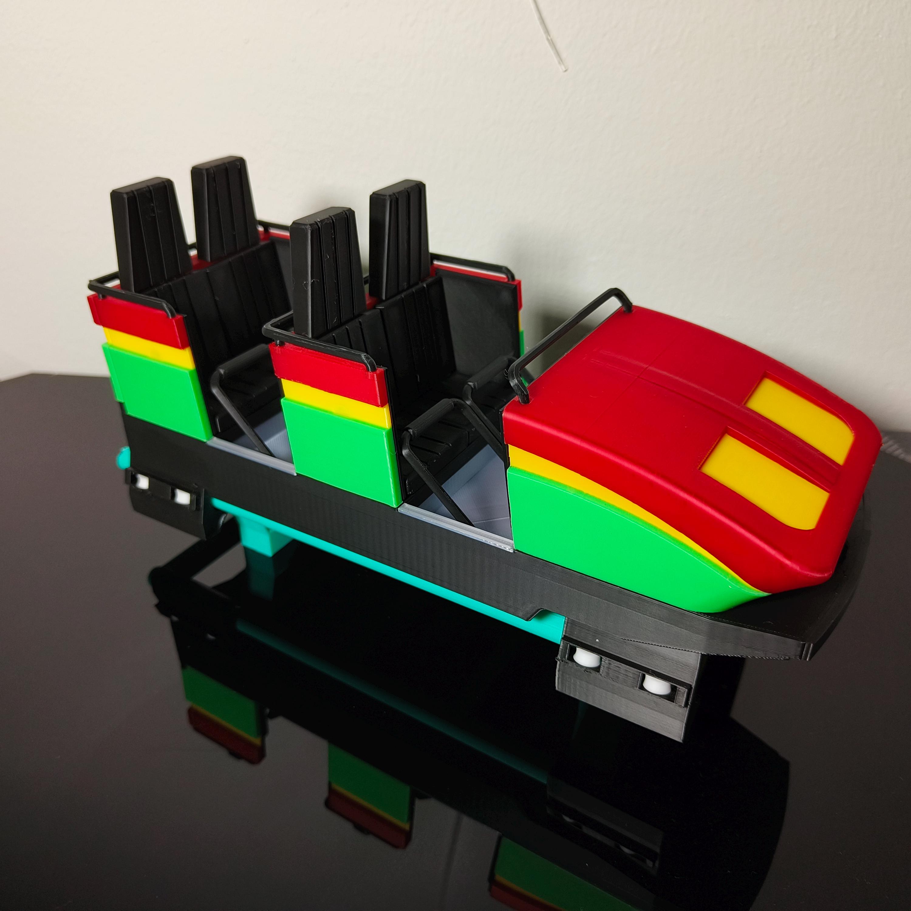 3d Printed Montezooma's Revenge Schwarzkopf Looping Roller Coaster