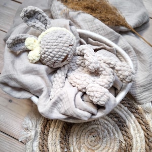 Schema all'uncinetto | coniglietto coccoloso | Wanna | Snuggler | PDF | Tedesco