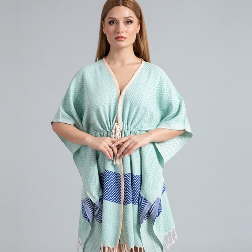 Turkish Bathrobe I Turkish Towel Robe Turkish Cotton Kimono Etsy