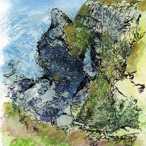 High Cove, Cornouailles : carte de voeux et impression d'art
