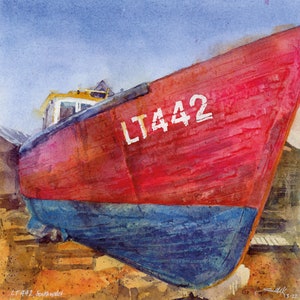 L442, porto di Southwold: biglietto di auguri e stampa artistica
