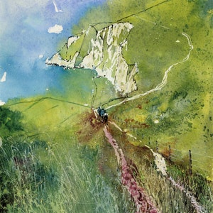 Sentier côtier, Dorset : carte de voeux et impression d'art