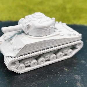 M4A3 Sherman US WW2 Tank Model Kit | 28 mm / 20 mm / 15 mm for Team Yankee Wargaming | Scale 1/100 1/87 1/72 1/64 1/56 1/48