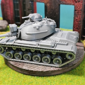 M48A3 &quot;Patton&quot; middelgrote Amerikaanse tank, militair, ongeverfd, 3D-printmodel, WOT, schaal 1/100, 1/87, 1/72, 1/64, 1/56, 1/48, selecteerbaar