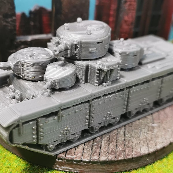 T-35 Heavy Soviet Tank Kit Unpainted 3D Printing Russian Model BOLT Action Scale 1/100 1/87 1/72 1/64 1/56 1/48 Selectable