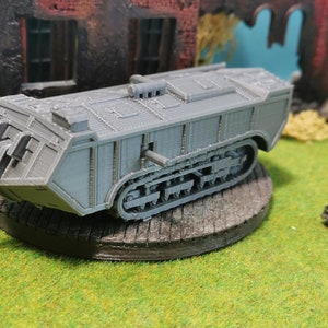 Modelbouwpakket van een Franse tank uit Saint-Chamond | WO I | 3D geprint | Schaal 1/100 1/72 1/56 | 15 mm 20 mm 28 mm Oorlogsspellen | Onbeschilderd
