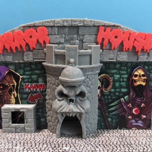 Geisterbahn | Horror House | Kirmes Rummel Jahrmarkt Fahrgeschäft in Spur H0 (1/87) oder Spur N (1/160)