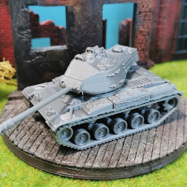 M41 "Walker Bulldog" light US tank military unpainted 3D printing model kit WOT in scale 1/100 1/87 1/72 1/64 1/56 1/48 selectable