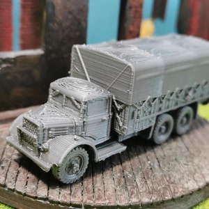Austin K6 Early Version Twinwheel Military Truck Model Kit | 3D Printed | 28mm 20mm 15mm | Scale 1/100 1/87 1/72 1/64 1/56 1/48 | Unpainted