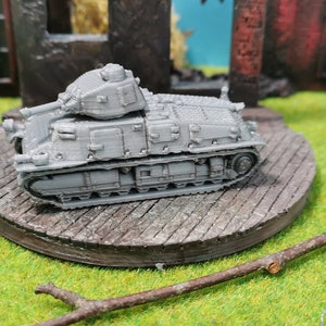 Kit de modelo de tanque francês Somua S-35 | 28 mm / 20 mm / 15 mm para Wargaming com ação de ferrolho | Escala 1/100 1/87 1/72 1/64 1/56 1/48