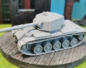 Modèle 3D Imprimé Char Belge Vickers Tank Hunter T13 B2 - échelles 1/48 1/56 1/72 1/87