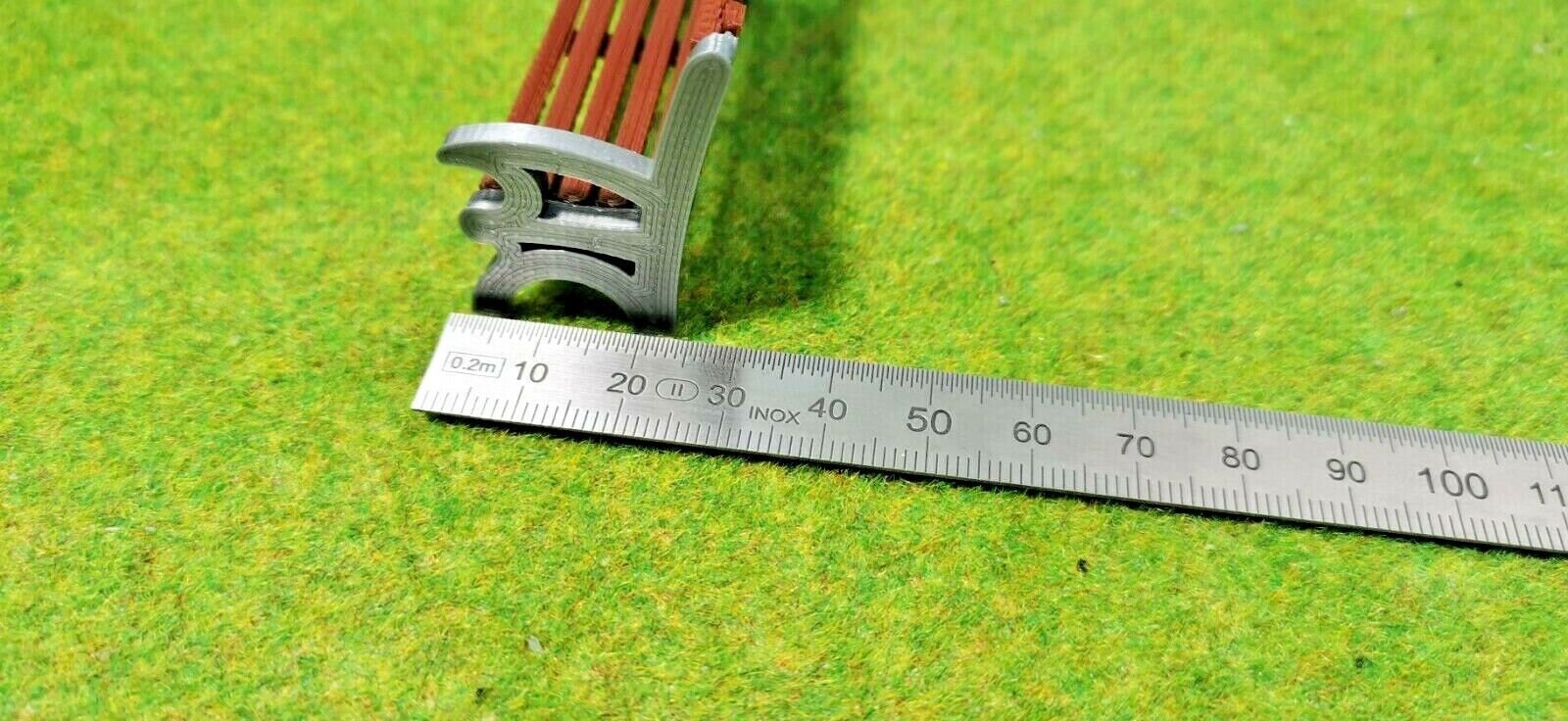 3x Miniatur-Parkbank Für Spur G 1:22,5 – Gartenbahn-Zubehör, Made In Germany